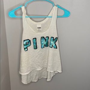 White vs pink tank top